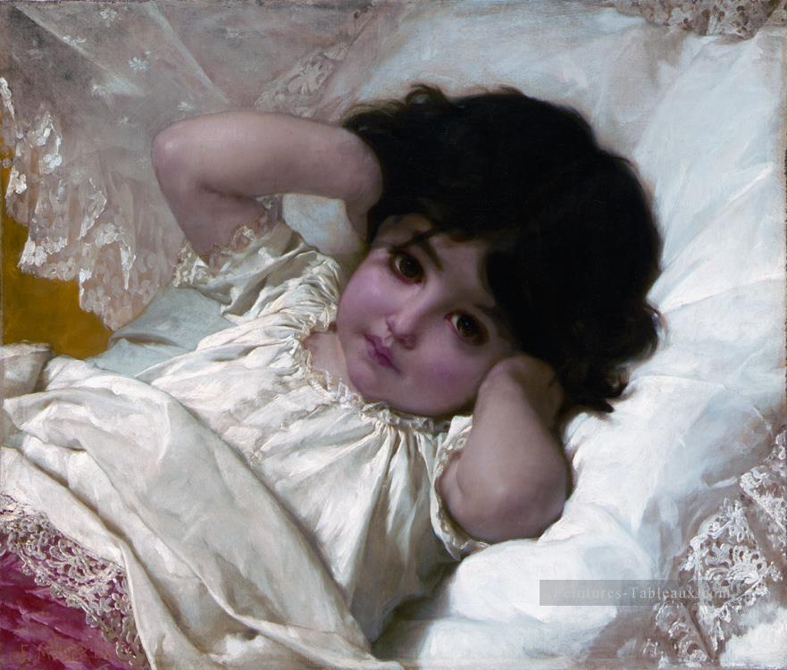 portrait de marie louise académie réalisme fille Émile Munier Peintures à l'huile